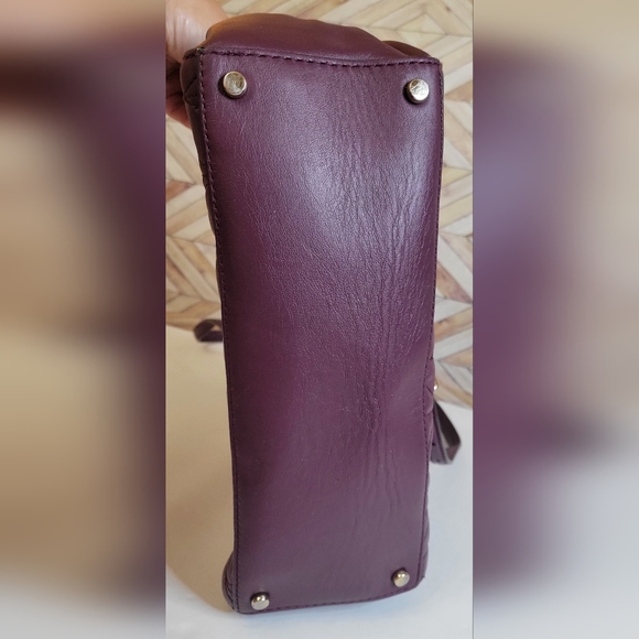 Kate Spade Meena Briar Lane Quilted Leather Handbag Crossbody in Plum Color - Picture 7 of 16
